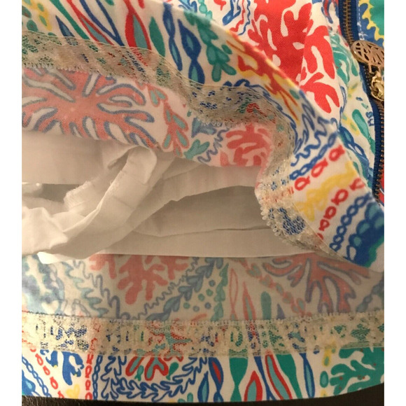 Lilly Pulitzer Auden Multi Color Let Minnow Print Skort with Zipper - Size 00 - Picture 9 of 10